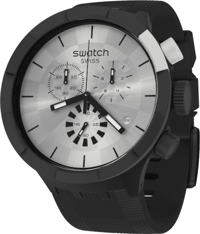 Swatch,THE BOLD 47mm,47mm,Plastic,Sapphire,Crystal Glass,SB02B404