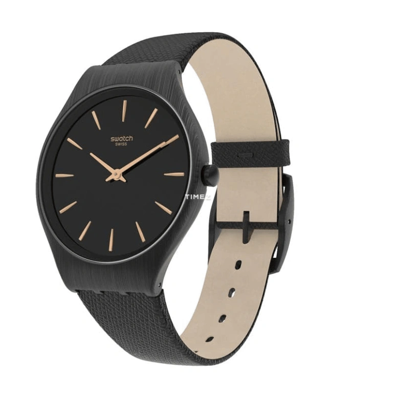 Swatch,SKIN 41mm,41mm,Stainless Steel,Black,Quartz,Round,SYXB101
