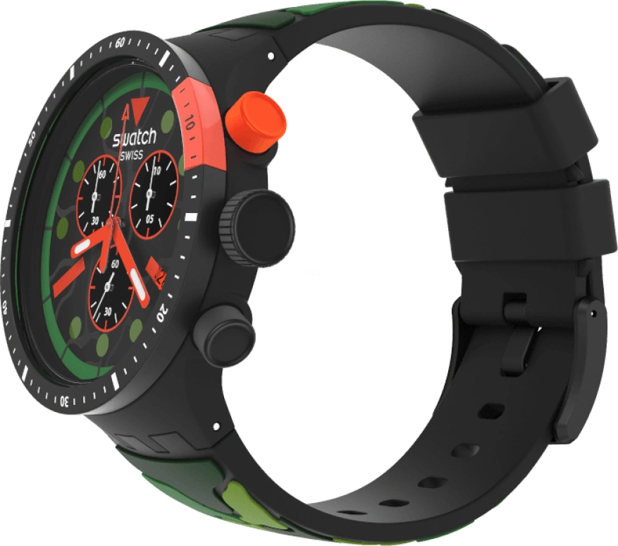 Swatch,THE BOLD 47mm,47mm,Plastic,Black,SB02B409