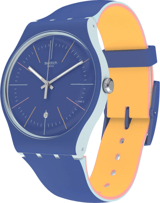 Swatch,Originals 41mm,41mm,Plastic,Blue,SUOS403