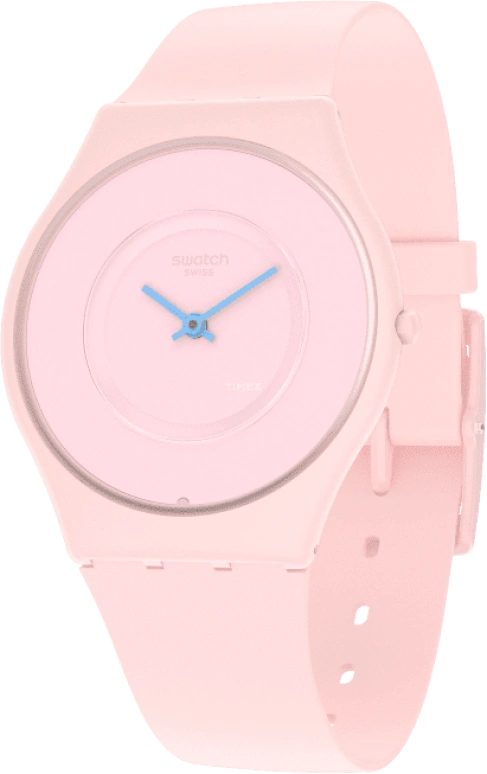 Swatch,SKIN 34mm,34mm,Ceramic,Pink,Closed,SS09P100