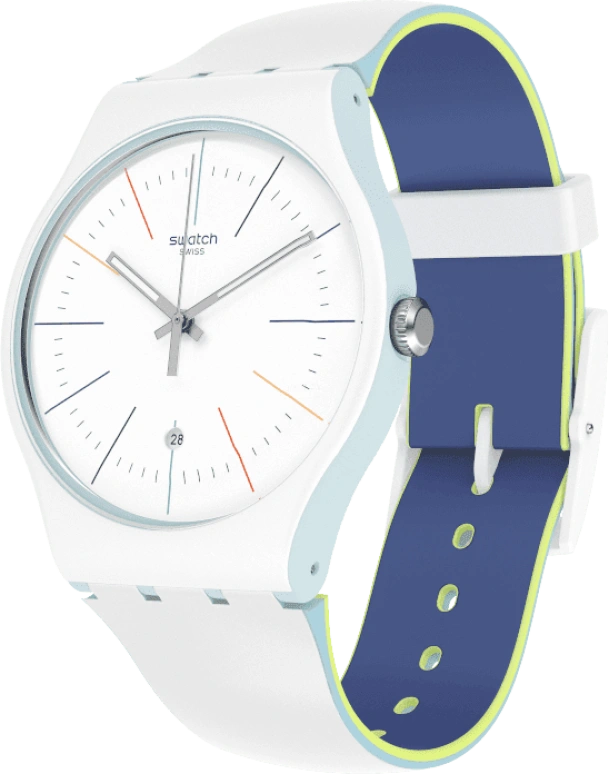 Swatch,Originals 41mm,41mm,Plastic,White,SUOS404