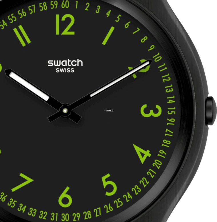 Swatch,Other 42mm,42mm,Stainless Steel,Black,Quartz,Sapphire,Crystal Glass,Round,SS07B108