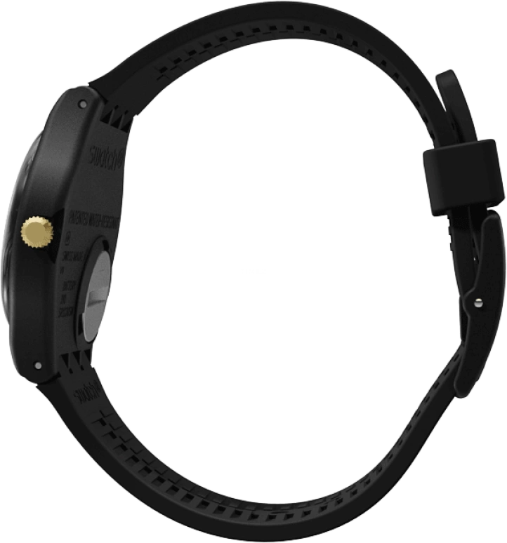 Swatch,Originals 34mm,34mm,Plastic,Black,Quartz,Round,GB274