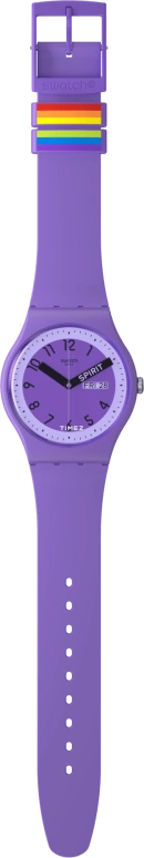 Swatch,Other 41mm,41mm,Bio-sourced,Purple,Quartz,Date,Day,SO29V700