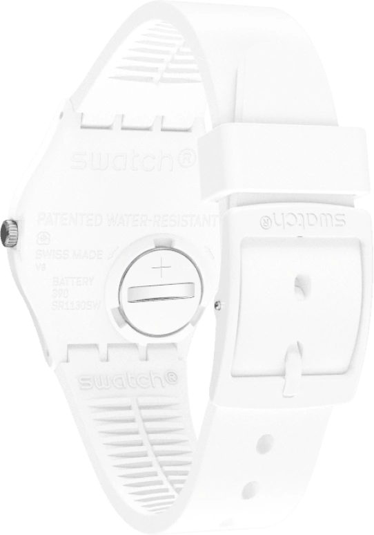 Swatch,Originals 39.20mm,39.20mm,Plastic,White,Sapphire,Crystal Glass,GW716