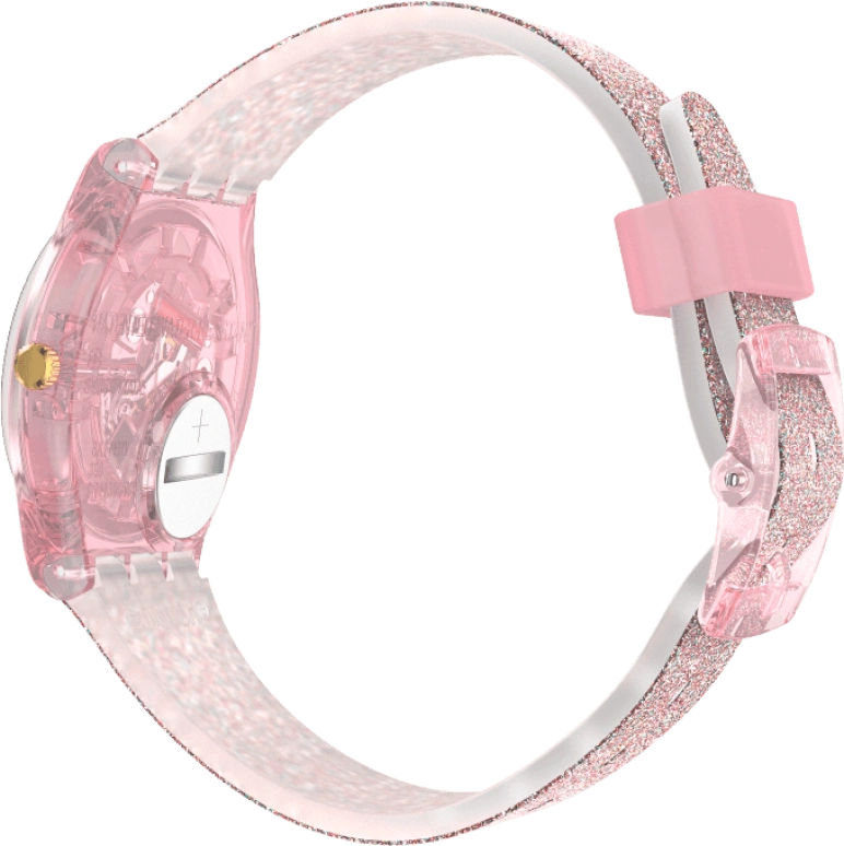 Swatch,Originals 34mm,34mm,Plastic,Pink,Sapphire,Crystal Glass,GP168