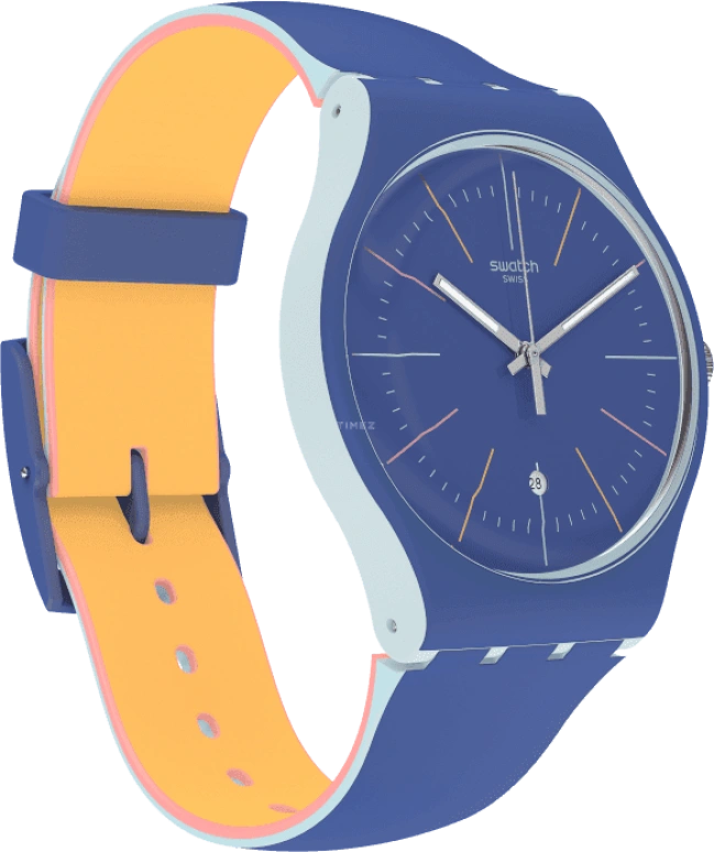 Swatch,Originals 41mm,41mm,Plastic,Blue,SUOS403