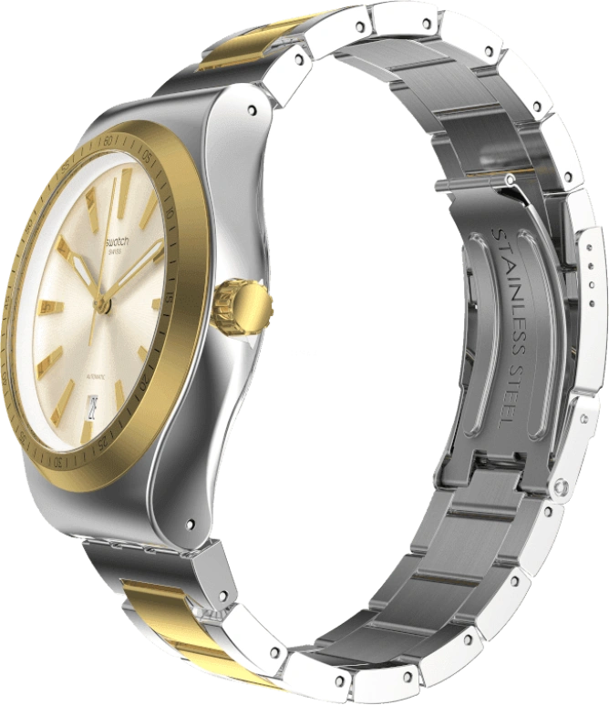 Swatch,IRONY 42mm,42mm,Gold,Open,YIS429G