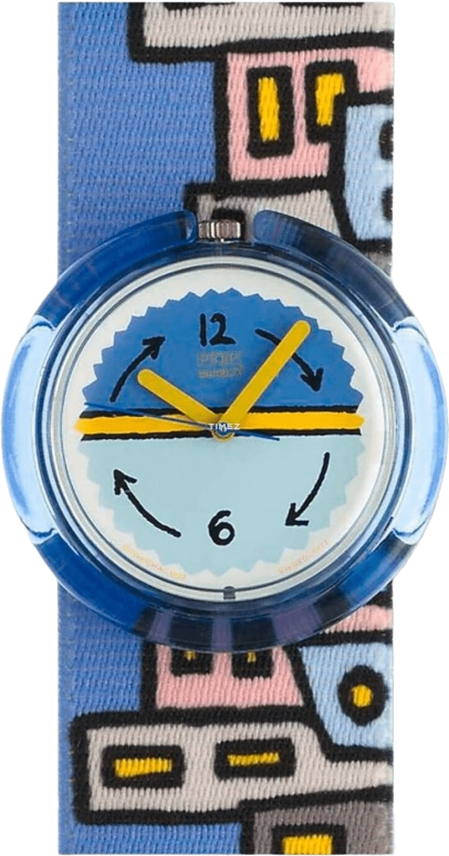 Swatch,Originals 40mm,40mm,Plastic,Blue,White,Quartz,Sapphire,Blue,PMN100