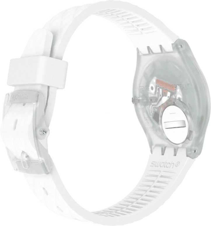 Swatch,Originals 34mm,34mm,Plastic,White,Quartz,Baton,GE286
