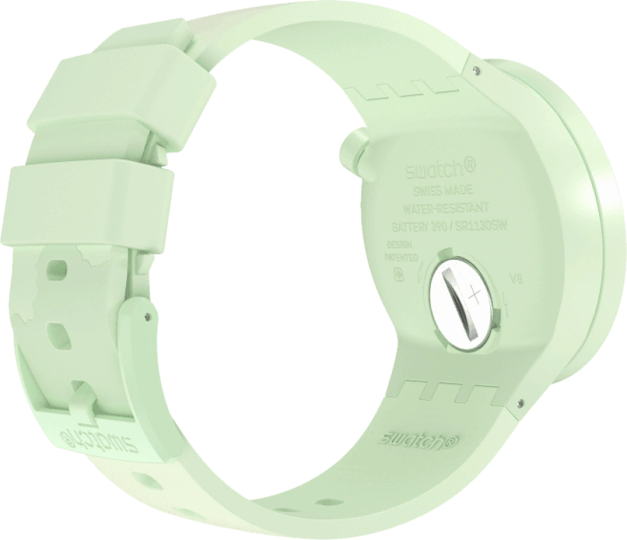 Swatch,THE BOLD 47mm,47mm,Bioceramic,Ceramic,Green,Quartz,Sapphire,Crystal Glass,Round,SB03G100