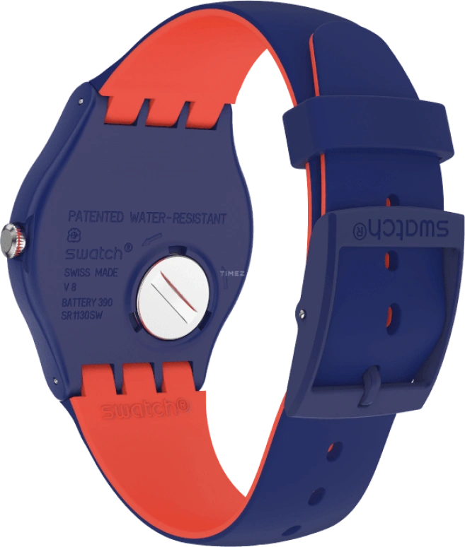 Swatch,Originals 41mm,41mm,Plastic,Blue,Sapphire,Crystal Glass,SUON146