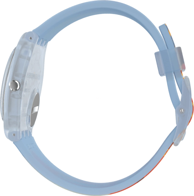 Swatch,Originals 34mm,34mm,Plastic,Blue,Quartz,Sapphire,Crystal Glass,Round,GZ357