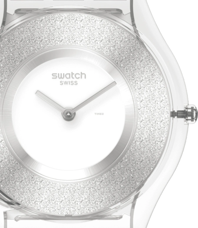 Swatch,Other 34mm,34mm,Bio-sourced,White,Silver,Quartz,Sapphire,Crystal Glass,Round,SS08K108
