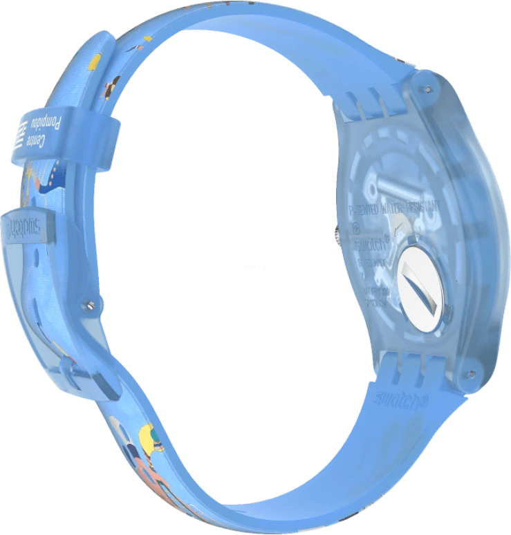 Swatch,Originals 41mm,41mm,Plastic,Blue,Quartz,Sapphire,Crystal Glass,Round,SUOZ342