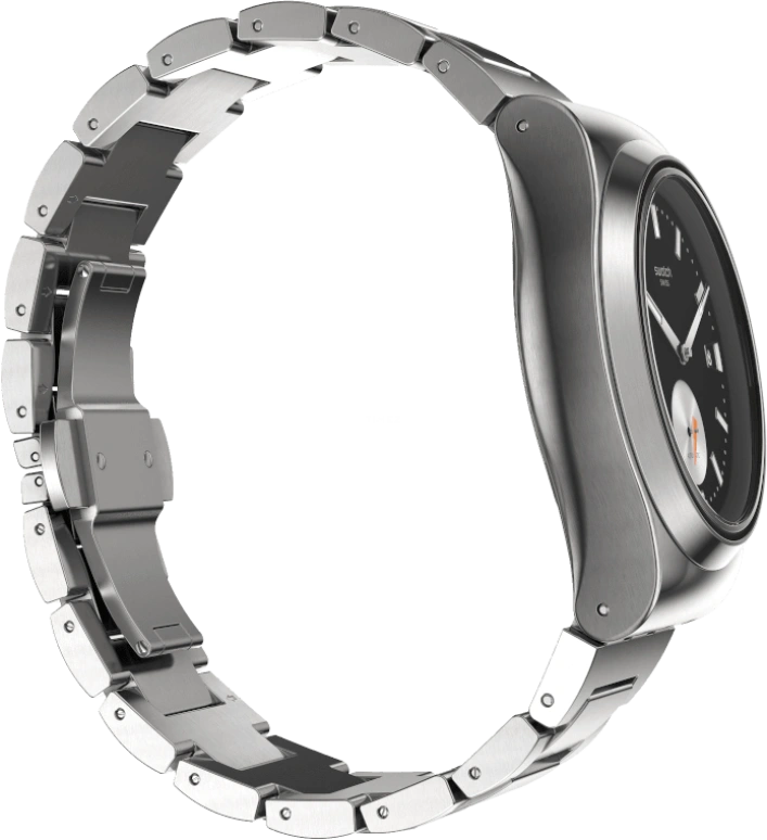 Swatch,IRONY 42mm,42mm,Stainless Steel,Black,Sapphire,Crystal Glass,Open,SY23S406G