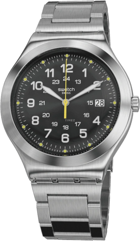Swatch,IRONY 42.70mm,42.70mm,Stainless Steel,Black,YWS439G