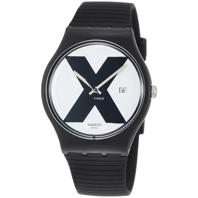 Swatch,Originals 41x47.40mm,41x47.40mm,Plastic,Black,Quartz,Sapphire,Crystal Glass,Round,SUOB402