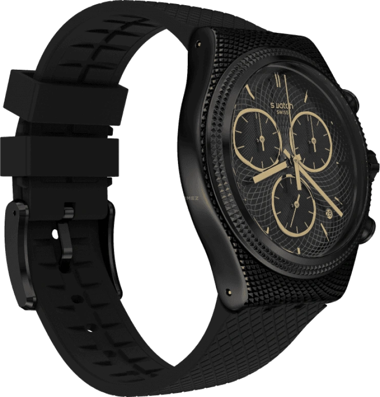 Swatch,IRONY 43x49mm,43x49mm,Black,YVB408