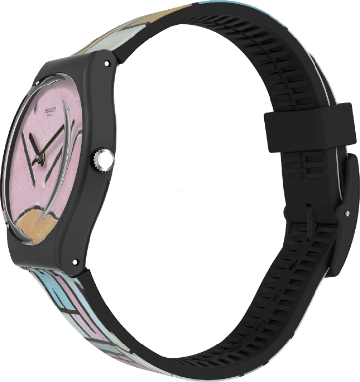 Swatch,Originals 34mm,34mm,Plastic,Pink,Closed,GZ350