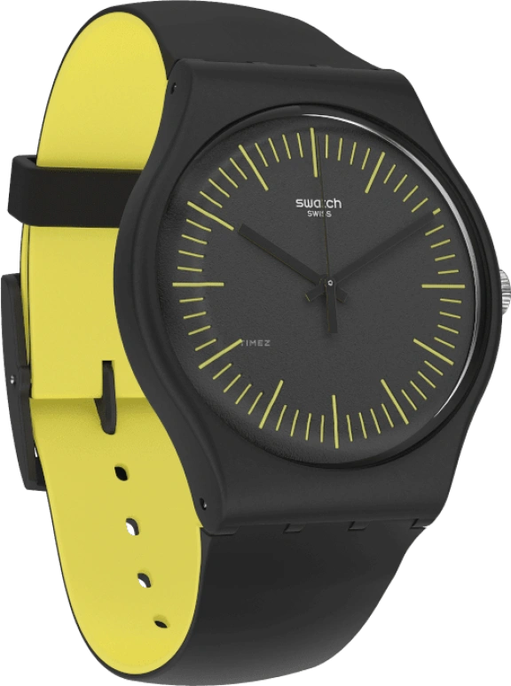 Swatch,Originals 41mm,41mm,Black,Sapphire,Crystal Glass,Open,SUOB184
