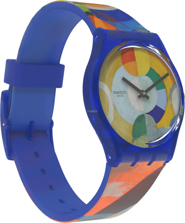 Swatch,Originals 34mm,34mm,Plastic,Multi-Color,Quartz,Sapphire,Crystal Glass,Round,GZ712