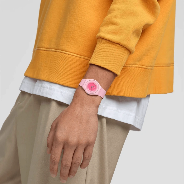 Swatch,Swatch Essentials 34mm,34mm,Bio-sourced,Pink Red,Quartz,Tonneau,Pink,SS08P110