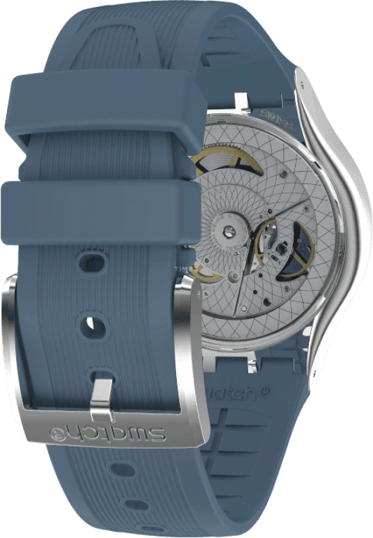 Swatch,IRONY 42mm,42mm,Stainless Steel,Blue,Open,YIS430