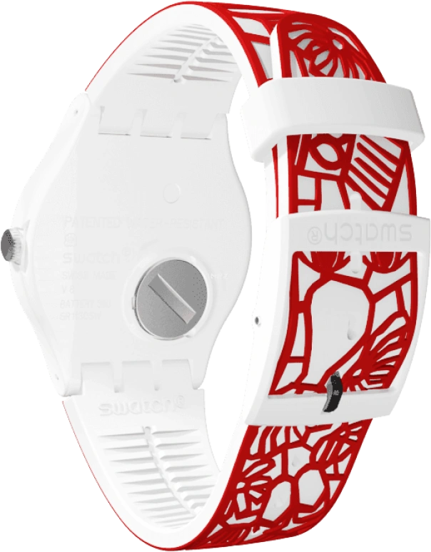 Swatch,Originals 41mm,41mm,Plastic,White,Closed,SUOZ259C