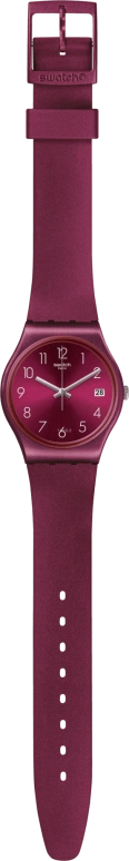 Swatch,Originals 34mm,34mm,Plastic,Purple Red,Closed,GR405