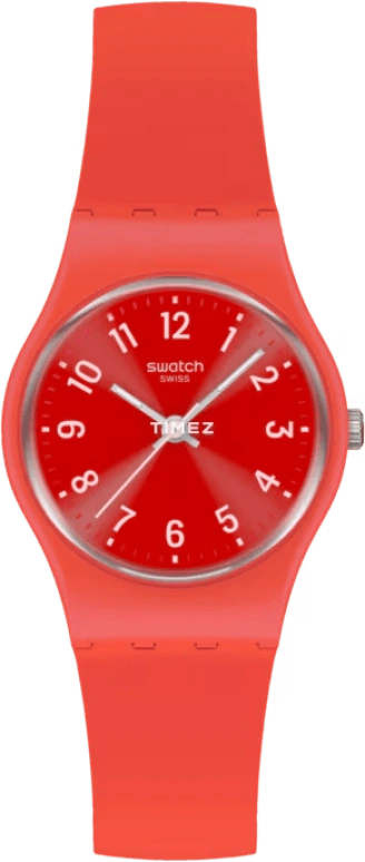 Swatch,Originals 25mm,25mm,Plastic,Orange,Quartz,Sapphire,Crystal Glass,Tonneau,LP165