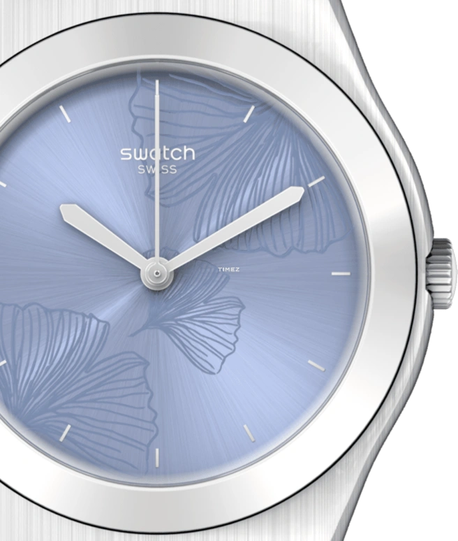 Swatch,IRONY 33mm,33mm,Stainless Steel,Blue,Quartz,Round,Silver,YLS231M