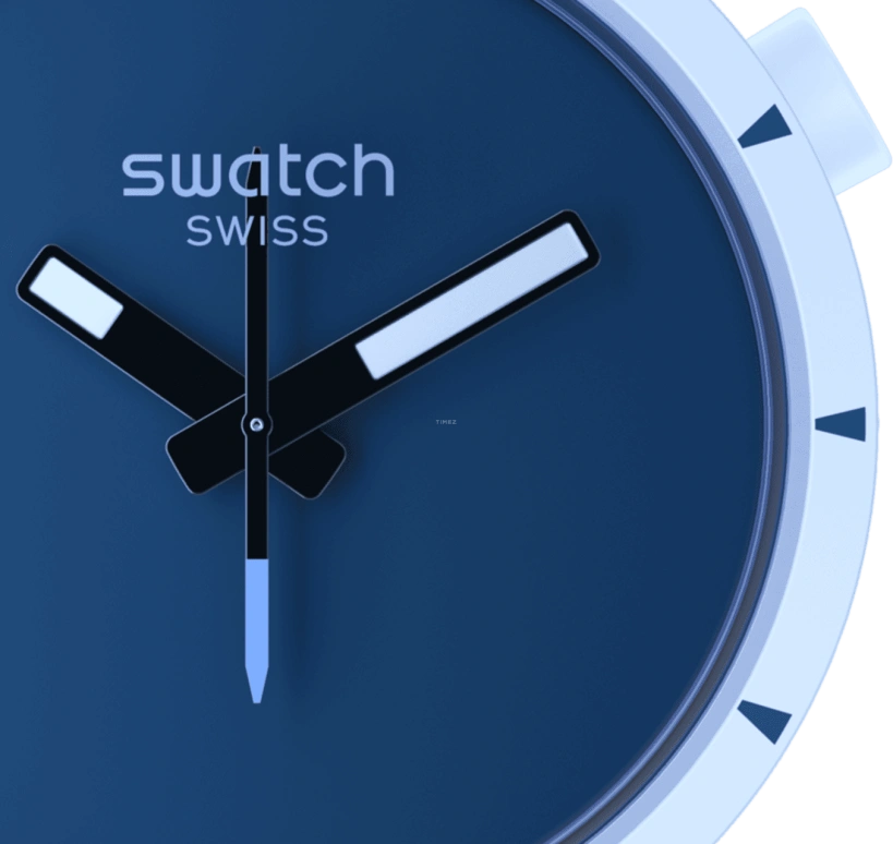 Swatch,THE BOLD 47mm,47mm,Bioceramic,Ceramic,Blue,Sapphire,Crystal Glass,SB03N102