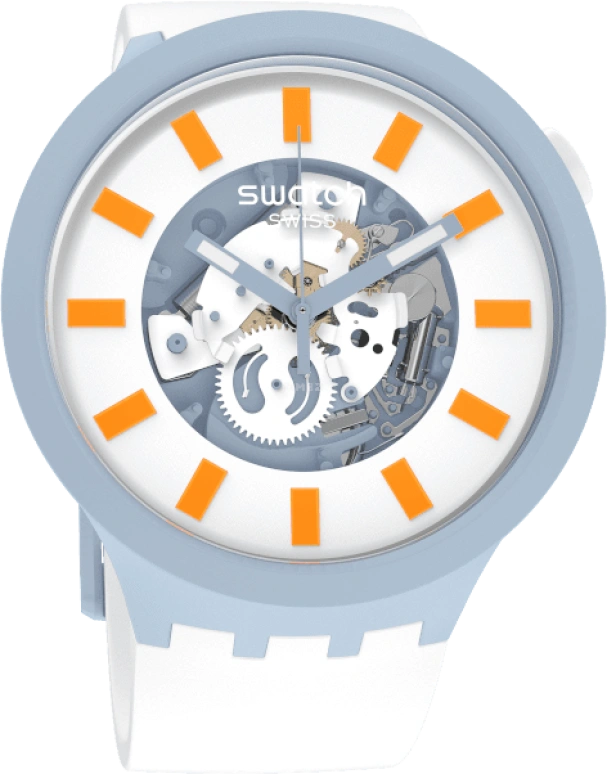 Swatch,THE BOLD 47mm,47mm,Bioceramic,Ceramic,White,SB03N101