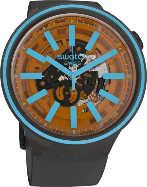 Swatch,THE BOLD 47mm,47mm,Plastic,Coffee,Brown,SO27B112