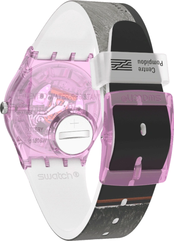 Swatch,Originals 34mm,34mm,Plastic,Multi-Color,Quartz,Sapphire,Crystal Glass,Round,GZ356
