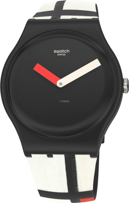 Swatch,Originals 41mm,41mm,Plastic,Black,Quartz,Sapphire,Crystal Glass,Round,SUOZ344