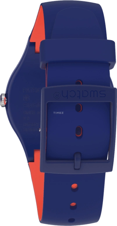 Swatch,Originals 41mm,41mm,Plastic,Blue,Sapphire,Crystal Glass,SUON146
