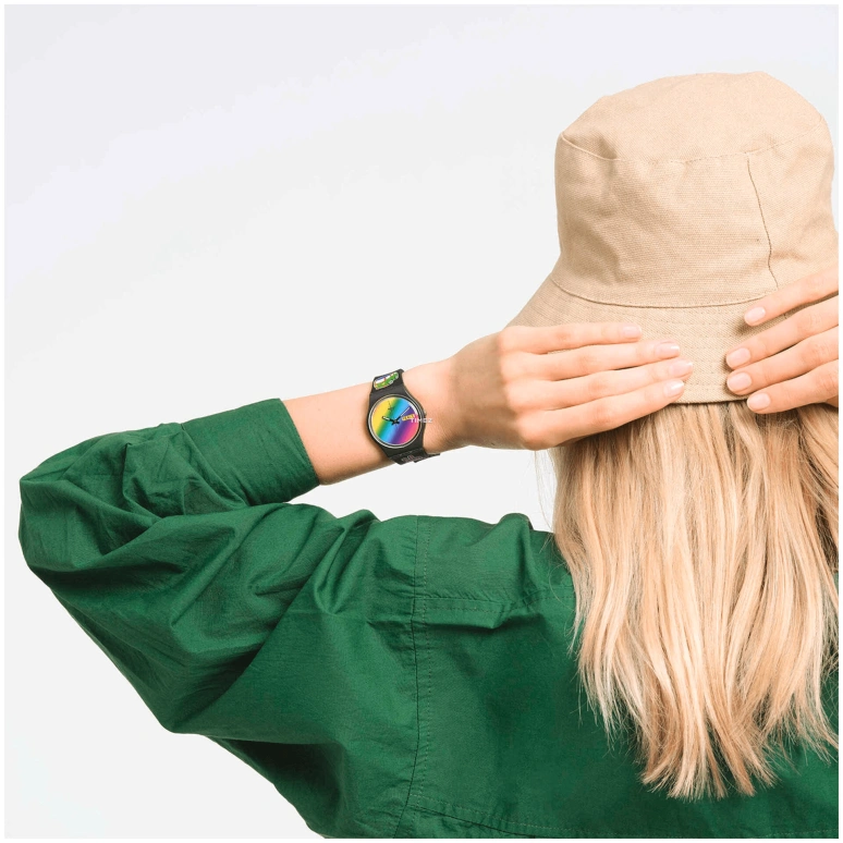 Swatch,Originals 34mm,34mm,Bioceramic,Multi-Color,Quartz,Sapphire,Crystal Glass,Round,SO31B101