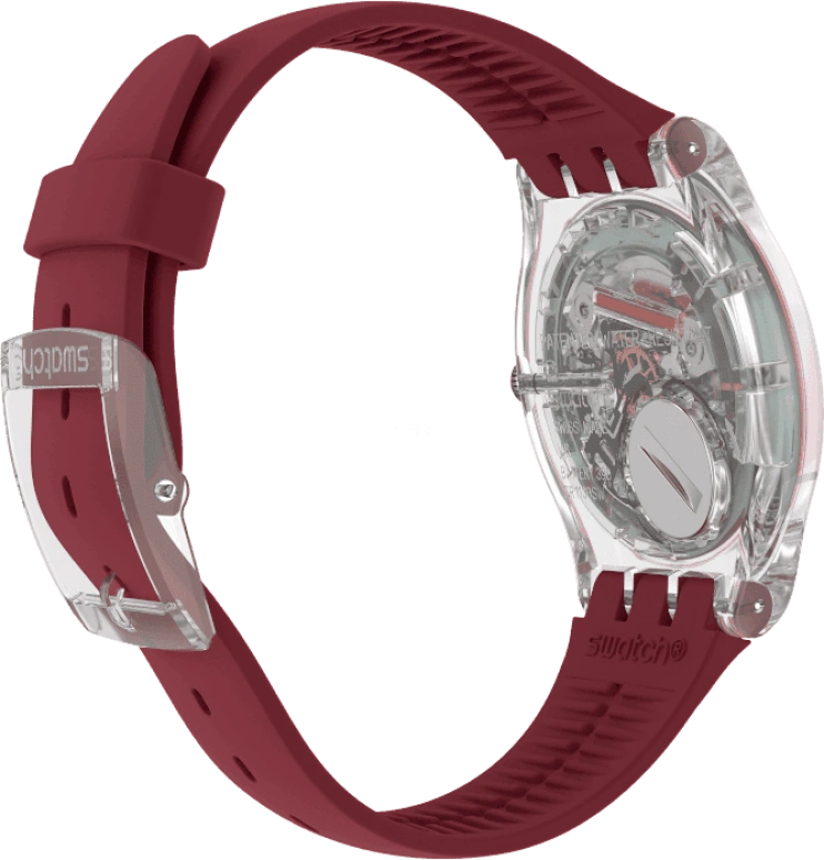 Swatch,Originals 41mm,41mm,Plastic,Pink,Sapphire,Crystal Glass,SUOK717