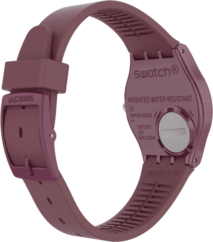 Swatch,Originals 34mm,34mm,Plastic,Purple Red,Closed,GR405