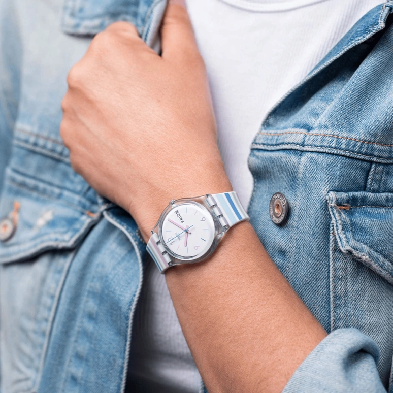 Swatch,Originals 34mm,34mm,Plastic,White,Open,GL702