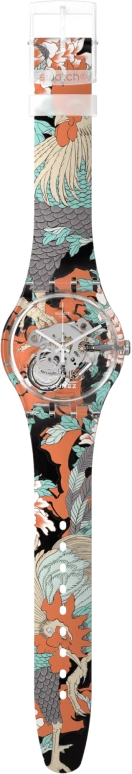 Swatch,Originals 41mm,41mm,Plastic,Multi-Color,Quartz,Tonneau,Colorful,SUOK137,SUOK137-047