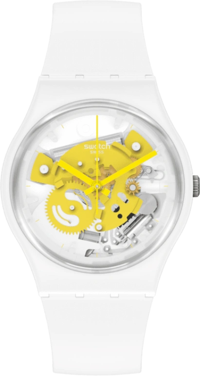 Swatch,Other 34mm,34mm,Bioceramic,Ceramic,Skeleton,Quartz,Sapphire,Crystal Glass,Round,SO31W105