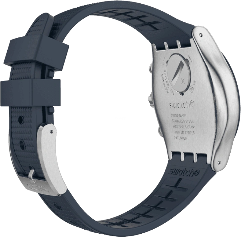 Swatch,IRONY 43mm,43mm,Stainless Steel,Blue,YVS454