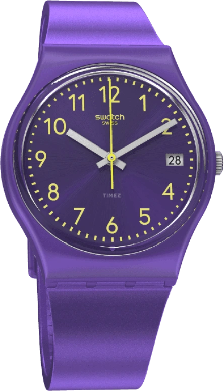 Swatch,Originals 34mm,34mm,Plastic,Purple,GV402