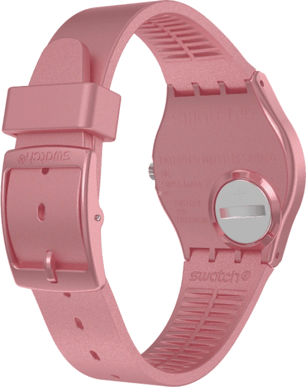 Swatch,Originals 34mm,34mm,Plastic,Pink,Sapphire,Crystal Glass,GP404