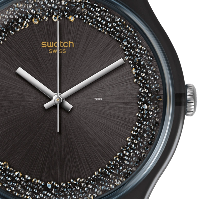 Swatch,Originals 41x47.40mm,41x47.40mm,Plastic,Black,Quartz,Sapphire,Crystal Glass,Round,SUOB156