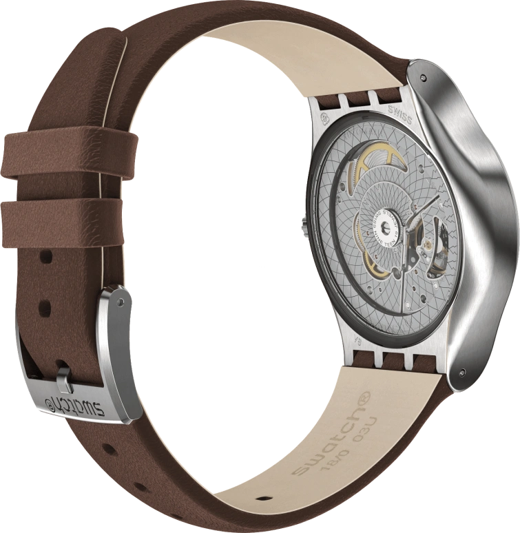 Swatch,IRONY 42mm,42mm,Stainless Steel,Blue,Open,SY23S410